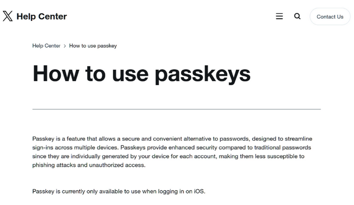 烟台苹果维修店铺分享iOS用户如何通过通行密钥(Passkey)登录 